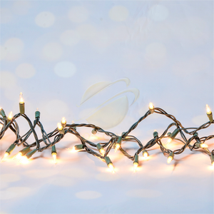 Lumières de vacances 100L à incandescence lisse Mini guirlande lumineuse en PVC pour la fête de mariage de Noël - Product Image 1