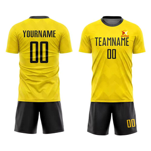 Nouvelle conception, entraînement professionnel, uniforme de football de haute qualité pour adultes, ensemble de vêtements de sport à manches courtes, séchage rapide - Product Image 1