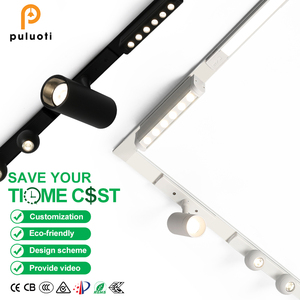 ร้านจำหน่ายไฟติดรางแบบใหม่ 48V ไฟติดรางแบบแม่เหล็กเคลื่อนย้ายได้ ไฟ LED เชิงพาณิชย์ ระบบไฟสปอตไลท์และไฟฟลัดไลท์ - Product Image 1