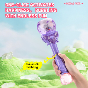 Baguette à <span class=keywords><strong>bulles</strong></span> lumineuse pour jeu d'été en plein air en gros Ensemble de bâtons à <span class=keywords><strong>bulles</strong></span> électriques Cadeau pour fille en plastique durable - Product Image 2
