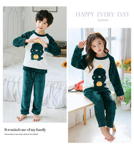 Conjuntos de pijamas de franela Para niños, ropa de dormir de invierno, pijamas de dibujos animados de animales, <span class=keywords><strong>Pijama</strong></span> Para niños, novedad de 2022 - Product Image 6