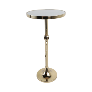 Table d'appoint ronde avec plateau en marbre et base en métal, table d'appoint chic pour la décoration de la maison, de la chambre et du salon - Product Image 3