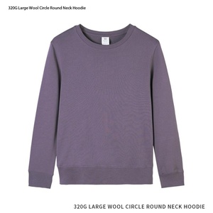 Pull en batik uni à col rond pour hommes et femmes, ample et décontracté, avec logo personnalisable. - Product Image 3