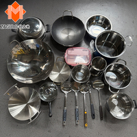 Set Peralatan Masak Keramik Anti Lengket Ramah Lingkungan 8pcs Set Panci Masak Sehat Grosir Set Peralatan Masak Keramik