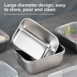 Leakproof Stainless Steel Food <b>Storage</b> Set – Stackable & Reusable Containers with Airtight Lids – Perfect for <b>Camping</b>, Picnics, - Product Image 4