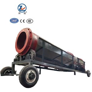 Heavy-Duty Small <strong>Mobile</strong> Trommel Drum <strong>Screen</strong> Firewood Rock Soil Stone Sand Gravel Ore Mineral Particle Size <strong>Vibrating</strong> <strong>Screen</strong> - Product Image 1