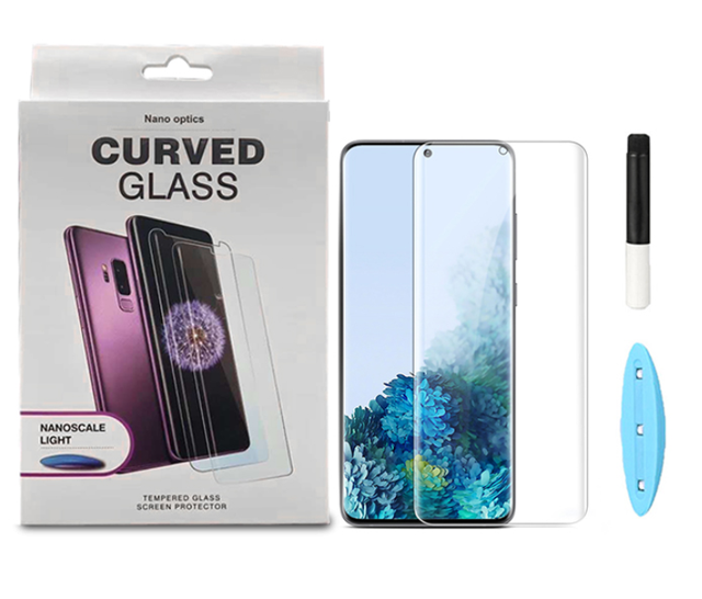 UV Light Nano Liquid Glue Full Cover Curved 3D Glass Screen Protector for Samsung S23 NOTE 20 Ultra 3d Screen Protectors
