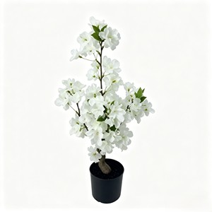 Rama floral de sakura en colores pastel suaves y ensueñadores con pétalos esponjosos en capas para decoración de eventos, escaparates, interiores de hogar, estilo romántico y natural. - Product Image 1