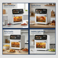 Nouvel Arrivage Friteuse à Air Numérique 10L Intelligente avec Fenêtre Visible, Réglage Automatique du Temps et de la Température, Friteuse Carrée, Freidoras De Aire