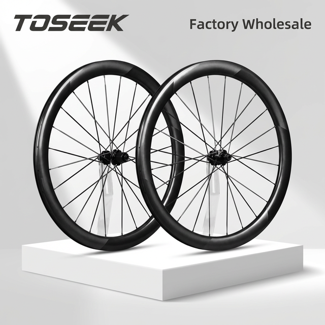 Factory Customized 700c Road Carbon Wheelset Lightweight Carbon Spoke Disc Brake 21 Spokes Tubeless Clincher Road Wheelset OEM