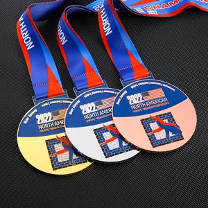 Médailles de judo en métal nord-américain bon marché, logo personnalisé émail doux or argent cuivre <span class=keywords><strong>2022</strong></span> - Product Image 4