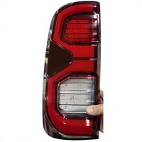 Feu arrière LED avec lettres pour Toyota Hilux Vigo 2005-2015, feu arrière sans clignotant séquentiel, feux stop arrière