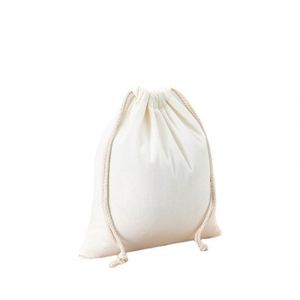 Customized Logo Size Storage Packaging Drawstring Jewelry Bag 10oz Canvas Cosmetic Gift Bag Recyclable Double <b>String</b> - Product Image 2