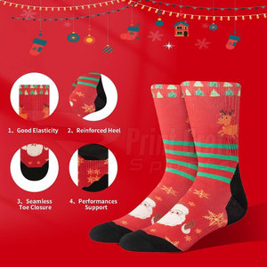 Calcetines navideños unisex Nuevo diseño Servicios OEM Pakistán Pedido mínimo 10 pares - Product Image 5