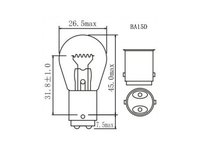 Nouvelle ampoule de phare halogène certifiée E4 S25 P21W 12V-24V BA15S, clignotant universel pour voiture, feux de position latéraux de plaque d'immatriculation