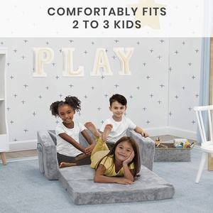 Kingworth Kidsroom 2-en-1 Canapé ouvert rabattable pour enfants <span class=keywords><strong>Fauteuil</strong></span> convertible en <span class=keywords><strong>mousse</strong></span> pliable pour enfants - Product Image 2