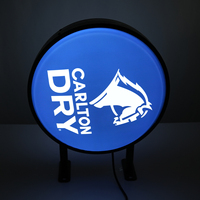 Enseigne Led d'extérieur Boîte à lumière publicitaire Boîte à lumière rotative ronde tridimensionnelle 3D acrylique personnalisée avec motif de personnalité