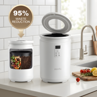 Composteur de déchets alimentaires de comptoir de grande capacité 4,5 L, machine de compostage électrique intelligente avec mode automatique à une touche