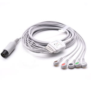 สาย ECG แบบ 5 สาย AAMI พร้อมหัวต่อแบบ Snap รองรับ AHA ใช้ได้กับเครื่อง Mindray, Edan และ Comen - Product Image 4