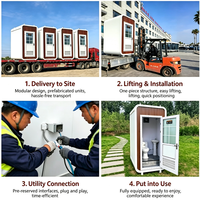 Cabine Sanitaire Préfabriquée Moderne à Installation Facile pour Résidences et Environnements Urbains – Toilettes Mobiles Portables