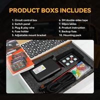 Panel de Interruptores de 6 Canales con Retroiluminación Multicolor, Caja de Control de 12V/24V para Accesorios de Iluminación Todoterreno, Barra de Luz LED de Trabajo, UTV, Camioneta, Barco