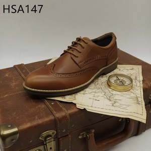 HY, Chaussures habillées pour hommes en cuir patchwork marron, style rétro <span class=keywords><strong>français</strong></span>, coupe mi-haute, personnalisées, pour uniforme, HSA160 - Product Image 4