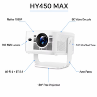 Proyektor untuk Rumah 1080P 8K Video Decode 900 ANSI Proyektor Mini Senyap WiFi 6 Bluetooth 5.4 Auto Focus LED Proyektor