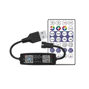 WS2812B Controlador Bluetooth Música APP Controle para Pixel LED Strip Light SK6812 WS2811 WS2812 Fita Luzes USB 5V Controle Remoto