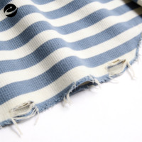 T-shirt Homme XUCHANG Personnalisé Décontracté Ample en Coton Tricoté Gaufré, Lavé, Rayé, Déchiré, Épais, Thermique à Manches Longues