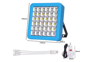 Panneau solaire portable étanche pour le camping et projecteur 5W avec sortie USB 5V, grande capacité 4000mAh, 6V2W IP63 - Product Image 5