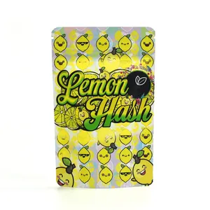 Custom Printed Resealable And Recyclable Matte Finish Lemon Food Bag Food Grade Stand Up Bag With Zipper Mylar Bag