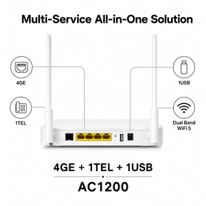 F670L Voice Support OMCI TR069 Manage Z TE 128/128S Chip 4GE+1TEL+2USB Dual Band 2.4G 5G AC1200 XPON <b>Router</b> ONU EPON GPON ONU - Product Image 2