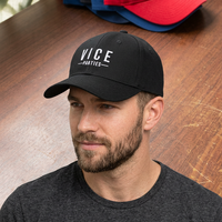Gorra de Béisbol Negra de Algodón Personalizada OEM con Logotipo Bordado, Gorra Deportiva Estructurada, Gorras Promocionales al por Mayor
