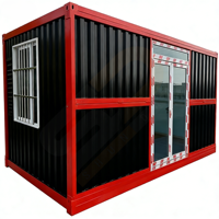 Maison conteneur modulaire pliable portable en panneaux sandwich en acier pour usage extérieur et bureaux, à prix raisonnable