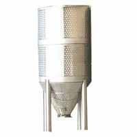 Garde-corps conique à double paroi en acier inoxydable, 500 l, 50HL, 40bb