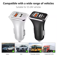 Pengisi Daya Mobil Anti Api 38W Super Cepat PD QC3.0 dengan Dua Port USB-C untuk Ponsel, Tablet, Laptop, Kamera