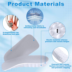 Semelles intérieures invisibles pour augmenter la taille, rehaussement de 3 cm pour chaussures homme et femme, coussin caché pour augmenter la taille, mousse EVA PU souple à mémoire de forme - Product Image 5