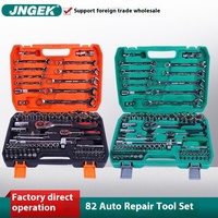 Usine grande fourniture 82 pièces Kit de réparation automatique main véhicule matériel ensemble d'outils en acier au chrome vanadium 3 ans de garantie paquet de cas