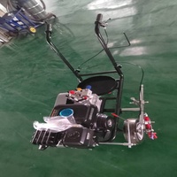 Machine de préchauffage polyvalente pour peinture thermofusible de marquage routier avec roulettes pivotantes pour zones scolaires