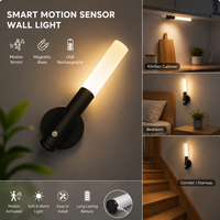 Lampe murale LED magnétique rechargeable à détecteur de mouvement pour cuisine, armoire, chambre, couloir, escalier