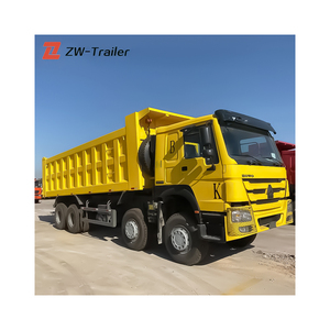 Sinotruk Stock de fábrica HOWO Truck 8X4 Dump 12 Wheeler Heavy Duty Diesel Truck Euro 3 Emisión Usado Condición Howo Engine Left - Product Image 5