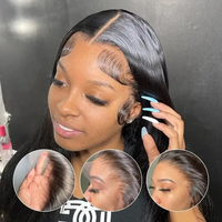 Perruques de cheveux humains brésiliens à cuticules alignées, perruques de cheveux indiens vierges sans colle, perruque de cheveux vietnamiens naturels bouclés birmans HD Lace Frontal