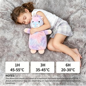 <span class=keywords><strong>Bouillotte</strong></span> en caoutchouc de qualité supérieure avec housse mignonne licorne <span class=keywords><strong>girafe</strong></span> - Product Image 4