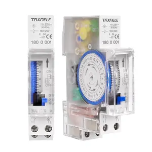 Mechanical 15 Minutes 24h Timer Digital Time Switch Relay SUL180a 16A 24 Hours Program Timer Analogue DIN Rail