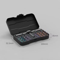 Kit d'outils à main RS1 24/1, tournevis multifonction à cliquet, embouts magnétiques en aluminium, étui rigide portable, pour la réparation électronique à domicile