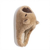 Chaussons d'intérieur pour femme en suède avec semelle EVA antidérapante, motif Capybara Couple, chauds, nouvelle collection Automne/Hiver 2025, en peluche mignonne style dessin animé