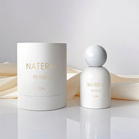 Flacons de parfum de présentation de 50 ml de qualité supérieure en gros, aspect céramique blanc élégant, récipient pour parfum
