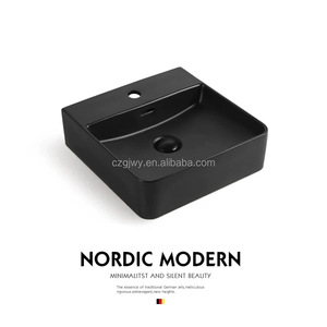 Lavabo Rectangular Moderno de Piedra, Suspendido en la Pared, con Desagüe, para Instalación en Encimera de Baño de Apartamento - Product Image 1