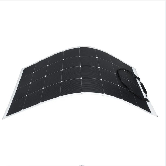 100W Mono Flexible Solar Panel with Sunpower Solar Cell High-Efficiency Bendable Solar Panels for RV Boats Roofs Uneven Surfaces