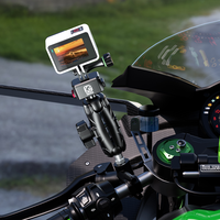 Kewig Motorrad- und Fahrrad-Sportkamera-Halterung für GoPro-Kamera zum Fotografieren beim Fahren, Schnellwechselhalterung aus Aluminiumlegierung